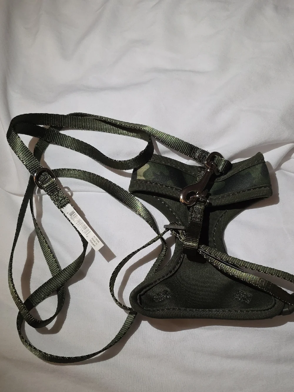 Bond & Co Olive Camo Green Cat Harness and Leash Set Neck Size 8-12 Inch